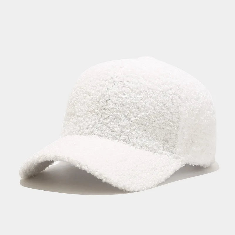 Women's Lamb Wool Baseball Cap