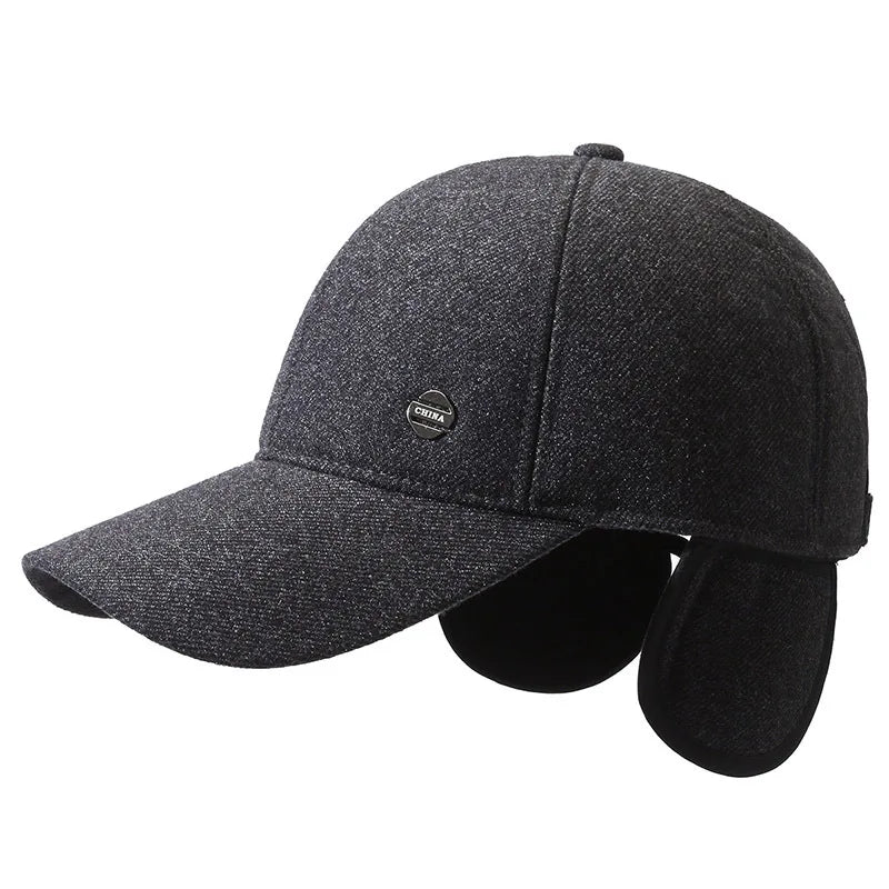 Men's Winterproof Baseball Cap with Ear Muffs