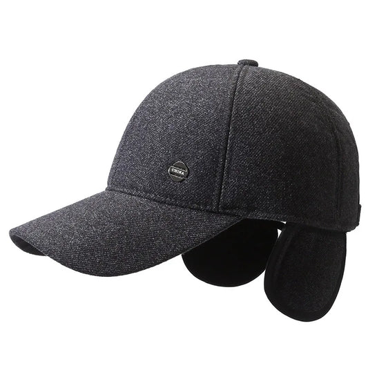 Men's Winterproof Baseball Cap with Ear Muffs