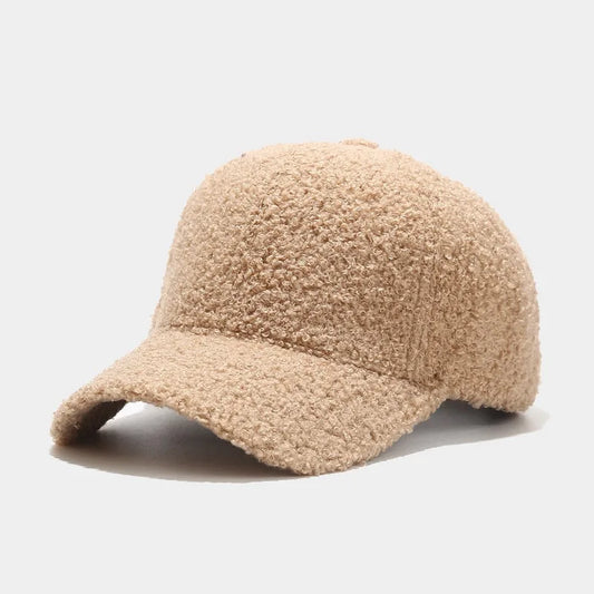 Women's Lamb Wool Baseball Cap
