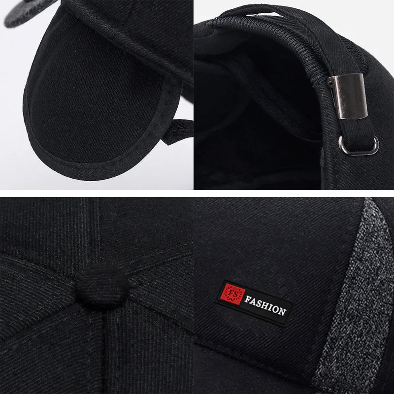 Men's Winter Dad Baseball Cap with Earflaps