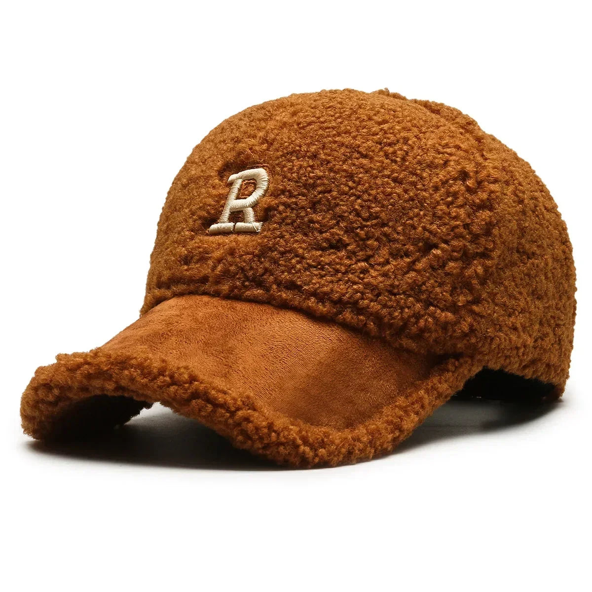 Lambswool Winter Embroidered Baseball Cap