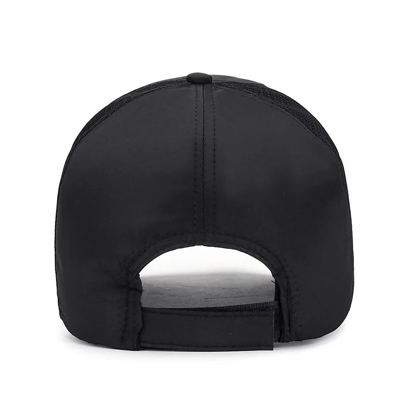 Men's Golf Baseball Cap with Long Brim & Reflective Stripes