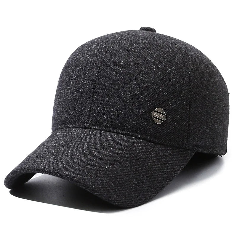 Men's Winterproof Baseball Cap with Ear Muffs