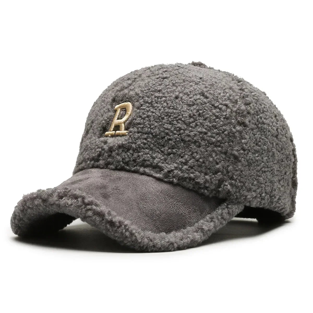 Lambswool Winter Embroidered Baseball Cap
