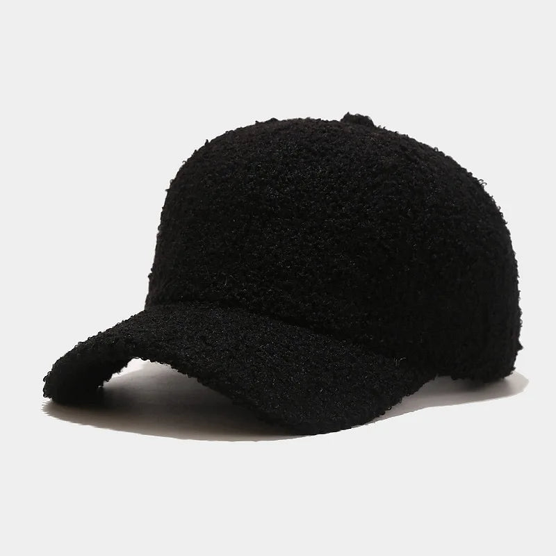 Women's Lamb Wool Baseball Cap
