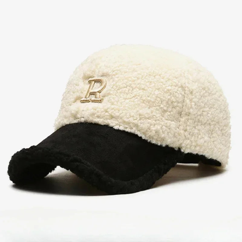 Lambswool Winter Embroidered Baseball Cap