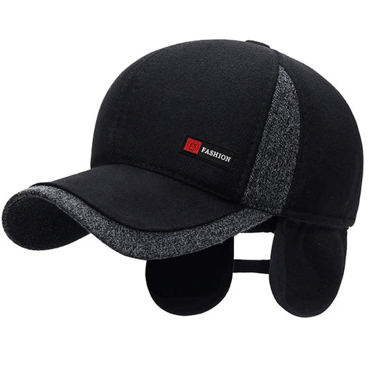 Men's Winter Dad Baseball Cap with Earflaps