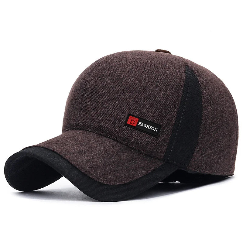 Men's Winter Dad Baseball Cap with Earflaps