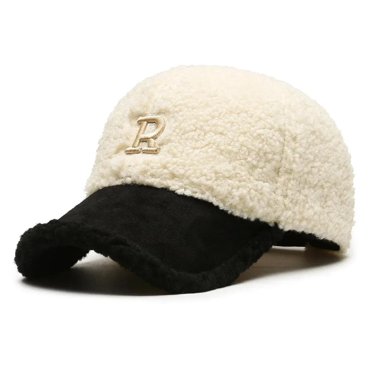 Lambswool Winter Embroidered Baseball Cap
