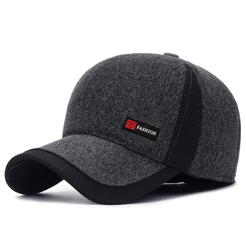Men's Winter Dad Baseball Cap with Earflaps