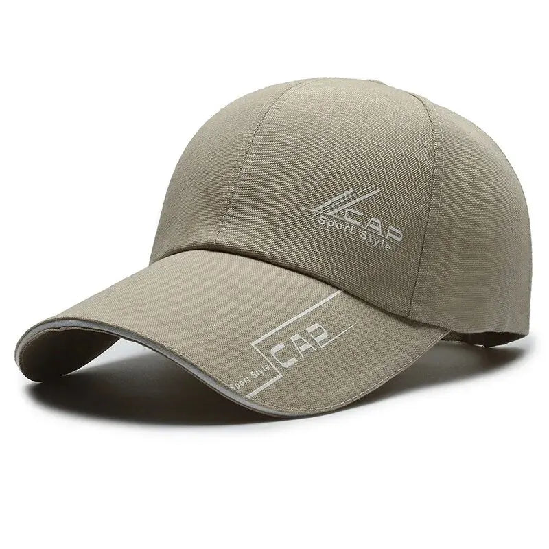 Men's Summer Long Brim Baseball Cap for Sun Protection